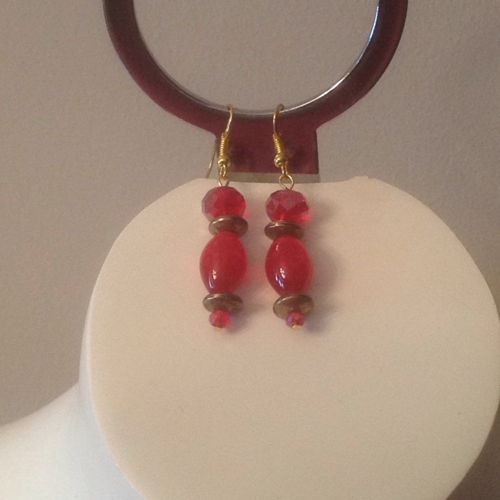 Red Sparkle Earrings